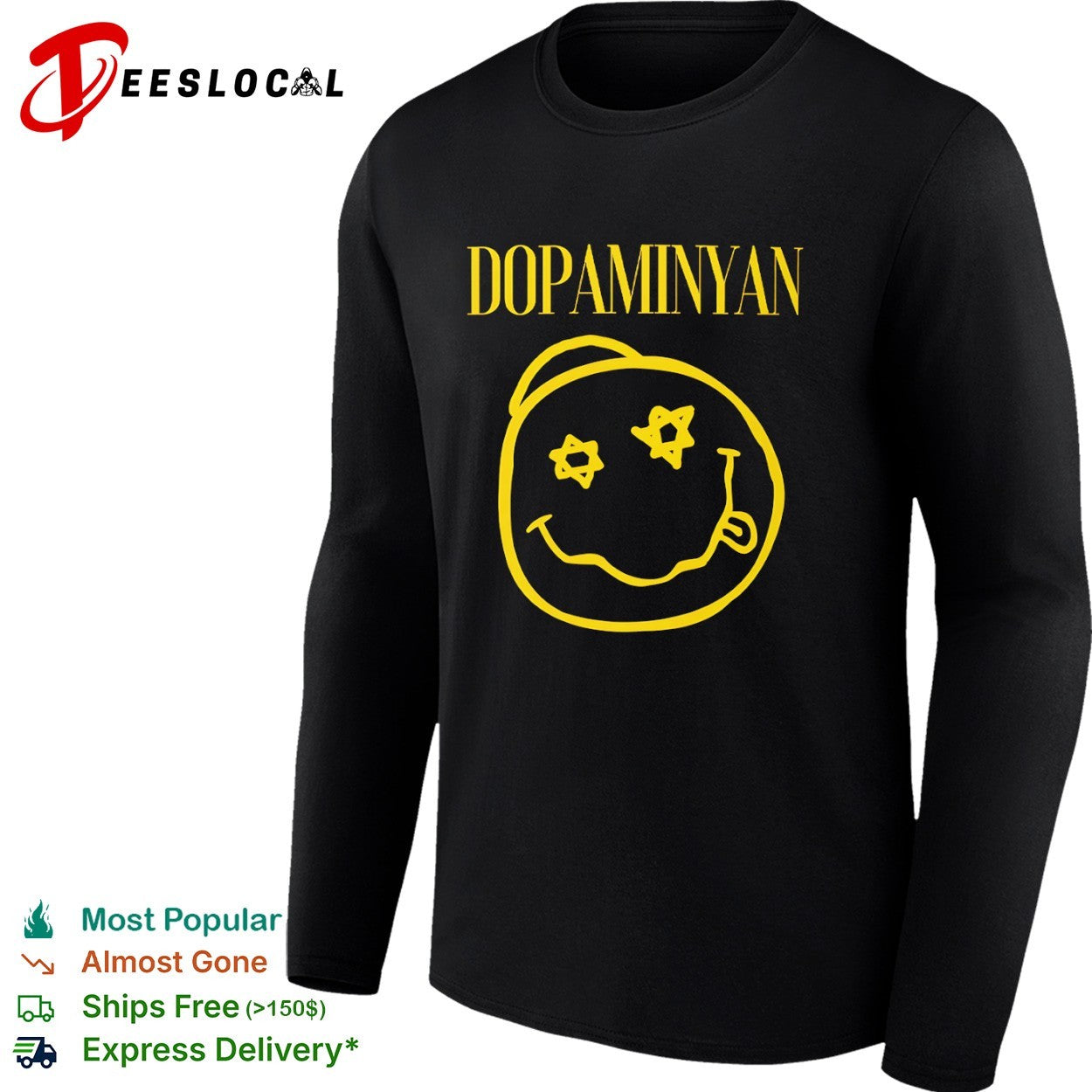 Dopaminyan Nirvana Smiley Face shirt