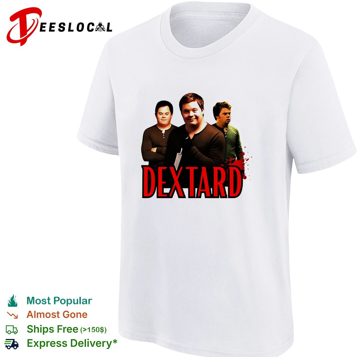 Down man Dextard parody meme shirt