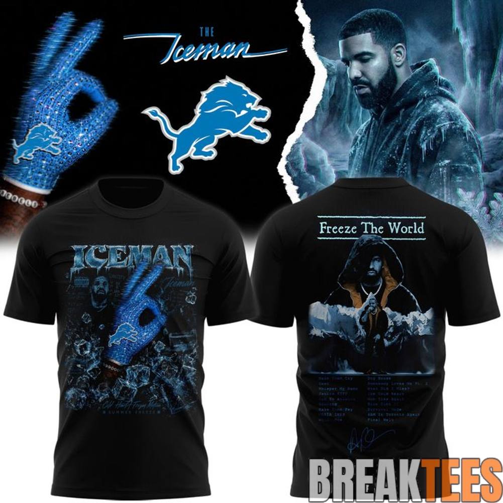 Drake Iceman x Detroit Lions Shirt