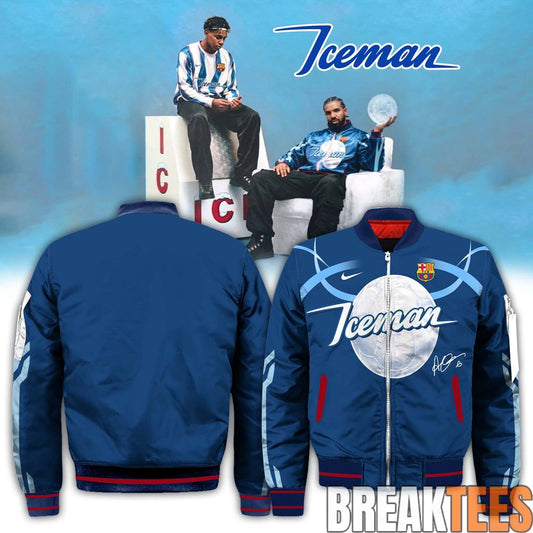 Drake Iceman x FC Barcelona 2026 Signature Bomber Jacket
