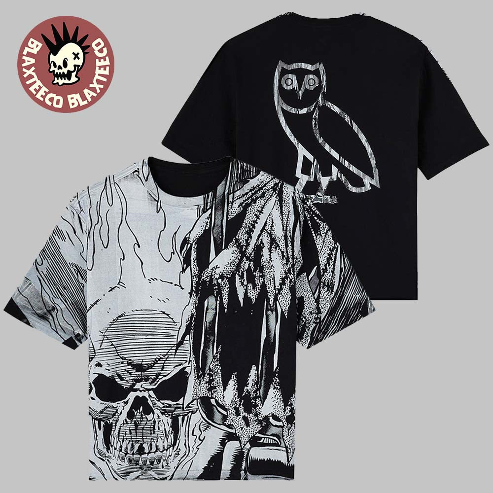 Drake OVO X Marvel Ghost Rider Splash Page T-Shirt
