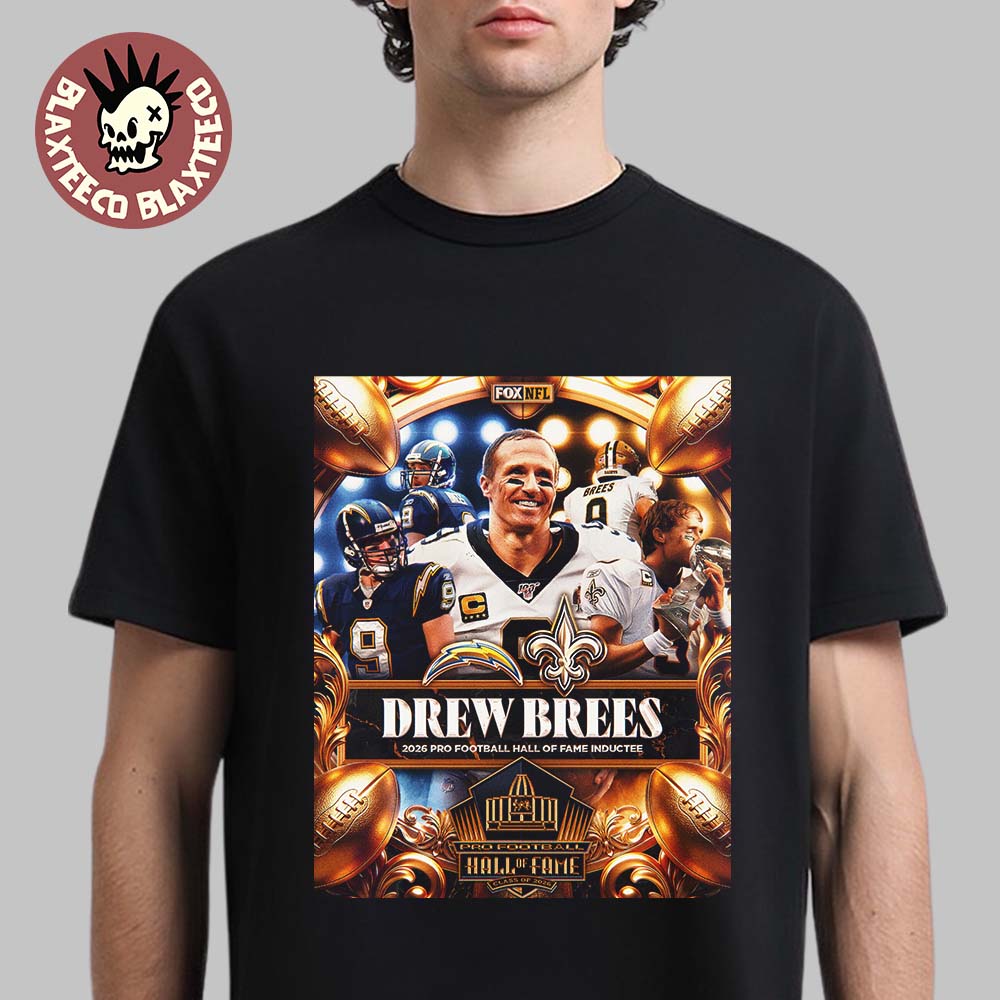 Drew Brees NFL 2026 Pro Football Hall Of Fame Inductee Premium T-Shirt