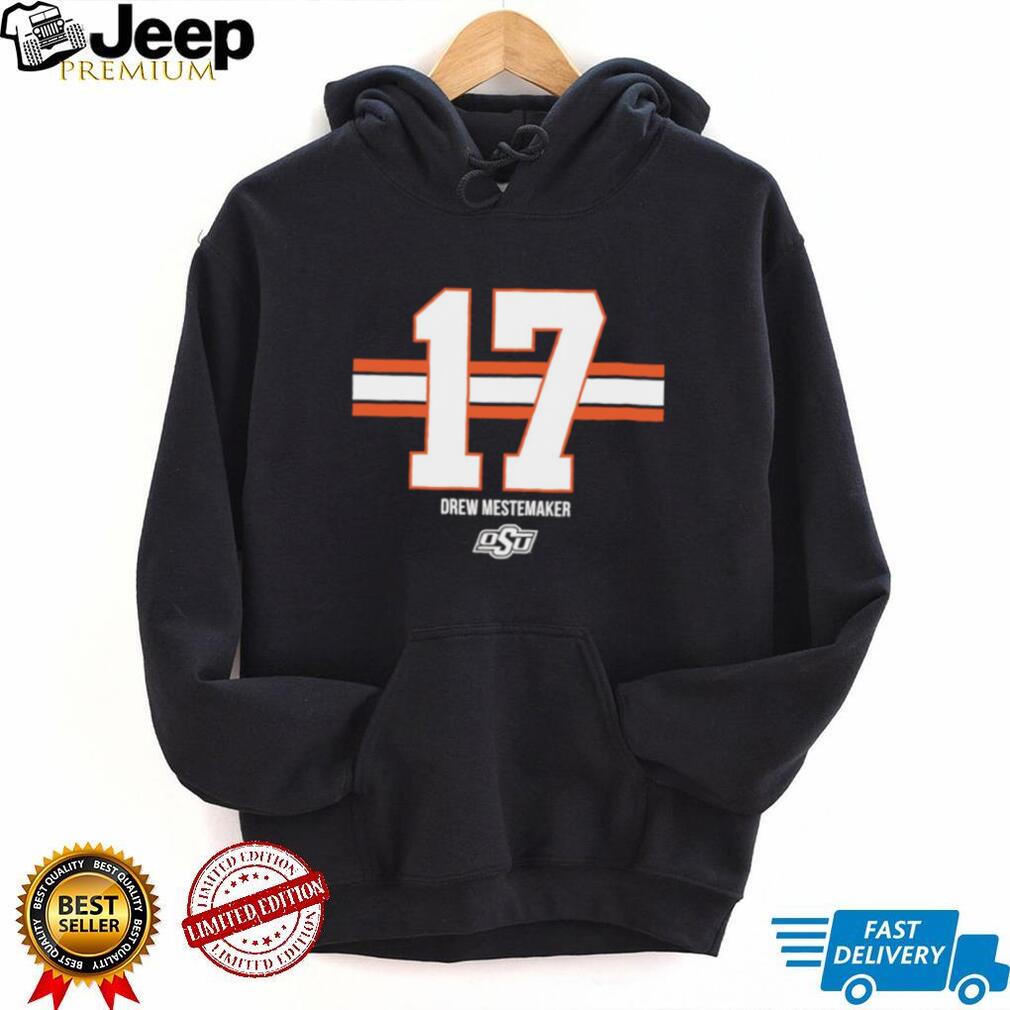 Drew Mestemaker 17 Oklahoma State NCAA Number and Name shirt