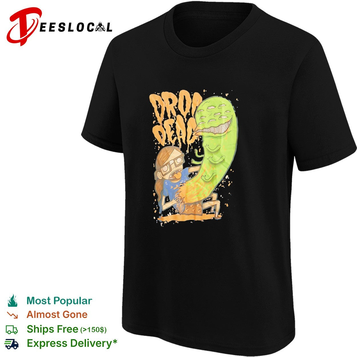 Drop Dead Rick and Morty Alien Monster Fusion Pop shirt