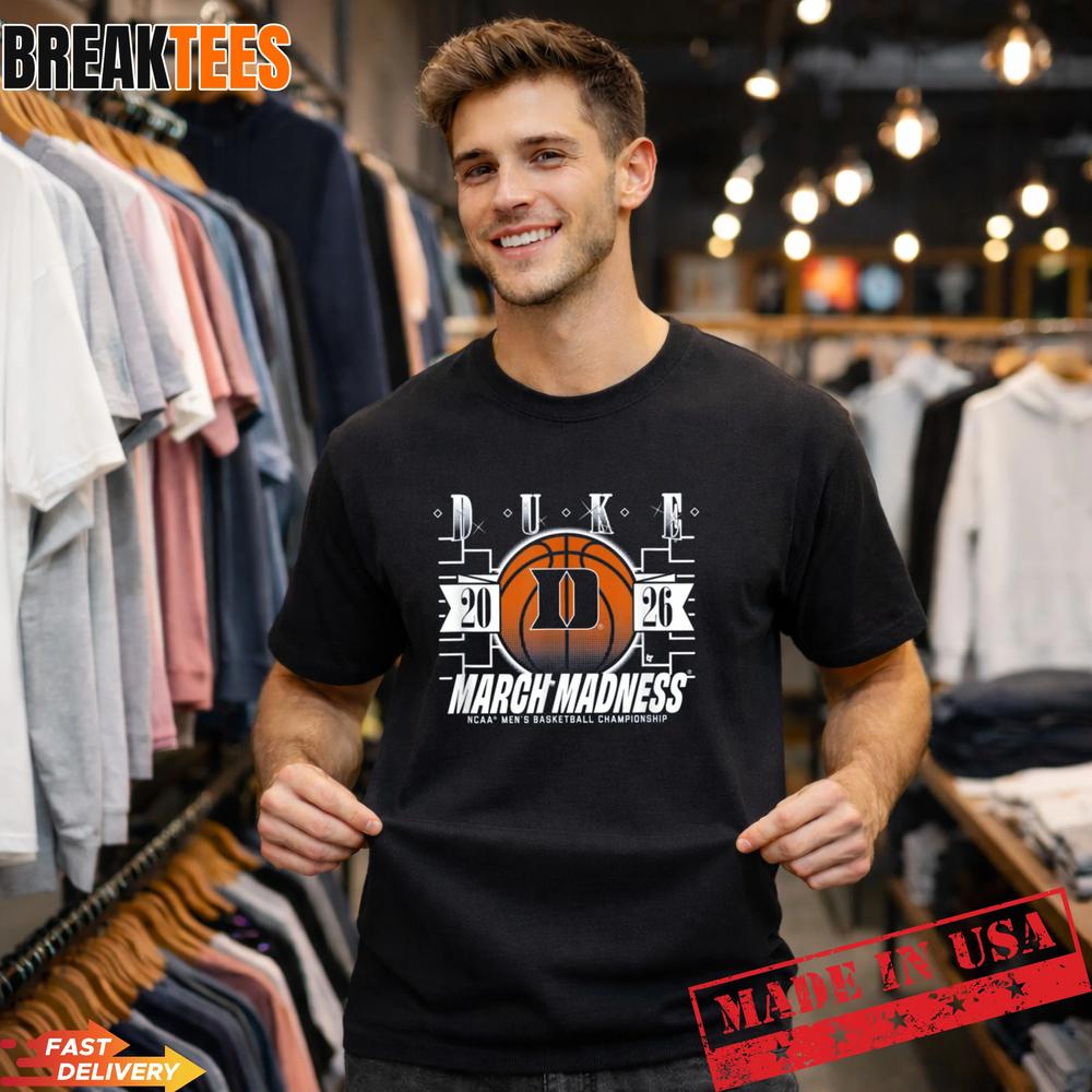 Duke Blue Devils 2026 March Madness Basketball Tournament Bracket T-Shirt