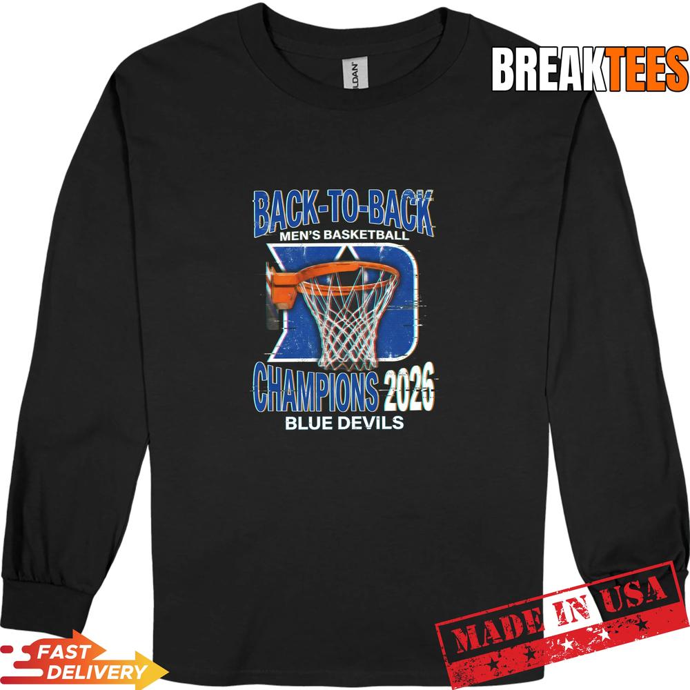 Duke Blue Devils Basketball Back-to-Back ACC Champions 2026 Fan T-Shirt