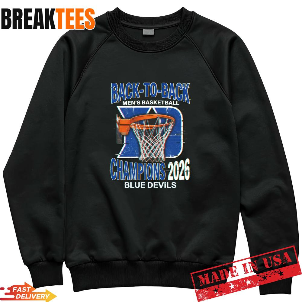Duke Blue Devils Basketball Back-to-Back ACC Champions 2026 Fan T-Shirt