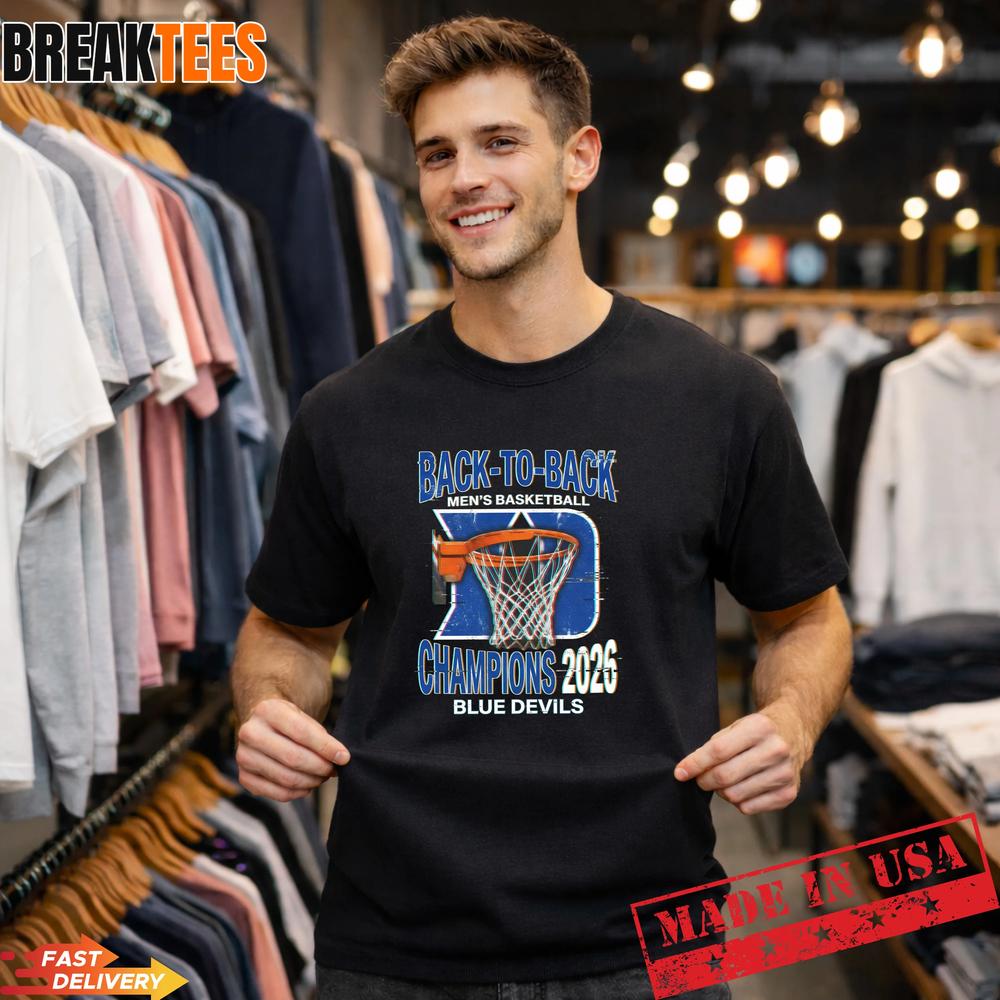 Duke Blue Devils Basketball Back-to-Back ACC Champions 2026 Fan T-Shirt