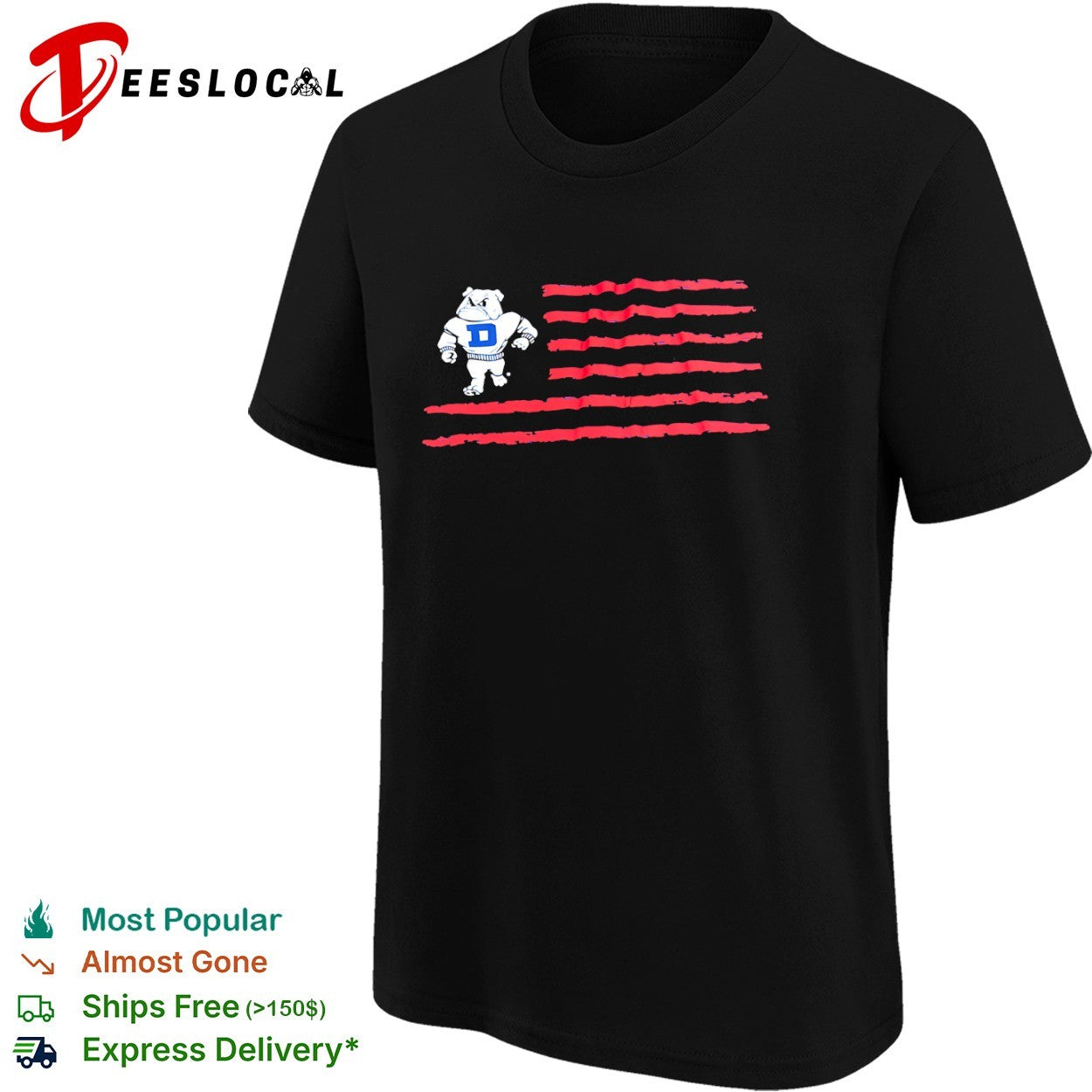 Duke Blue Devils Bulldogs Mascot Flag Logo shirt