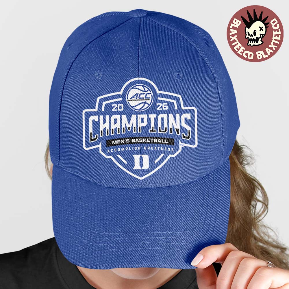 Duke Blue Devils Men’s Basketball 2026 ACC Tournament Champions Locker Room Blue Cap Hat Snapback