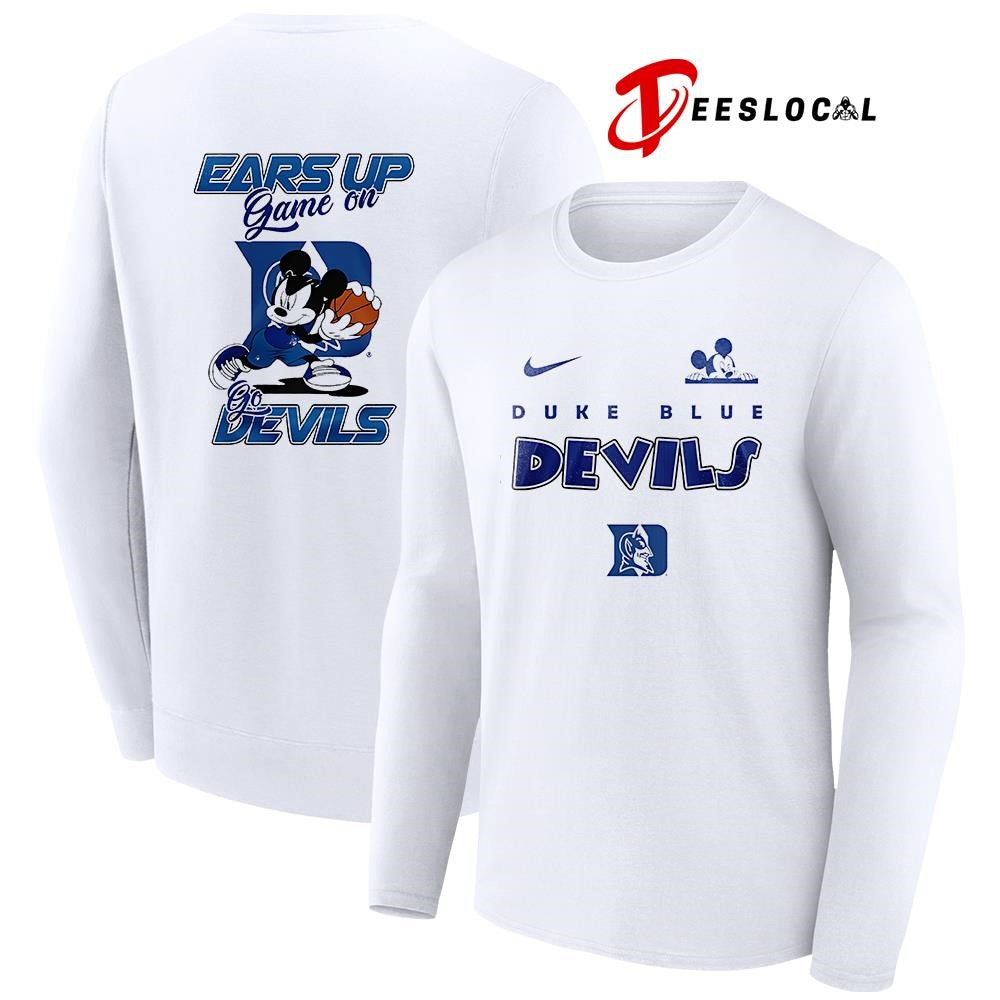 Duke Blue Devils x Mickey Mouse ears up game on shirt