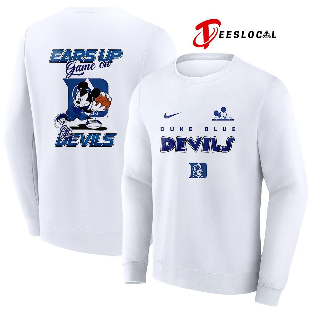 Duke Blue Devils x Mickey Mouse ears up game on shirt