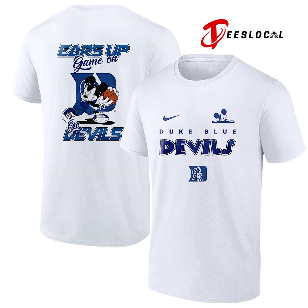 Duke Blue Devils x Mickey Mouse ears up game on shirt