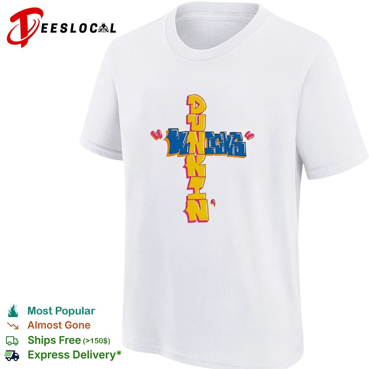 Dunkin’ Knicks New York Subway Donut text shirt