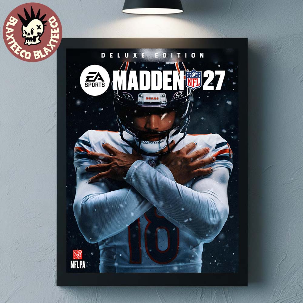 EA Sports NFL Madden 27 The Iceman Caleb Williams Chicago Bears Cover Athlete Deluxe Edition Home Decor Poster Canvas