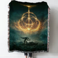 ELDEN RING key art Woven Tapestry Throw Blanket with Fringe
