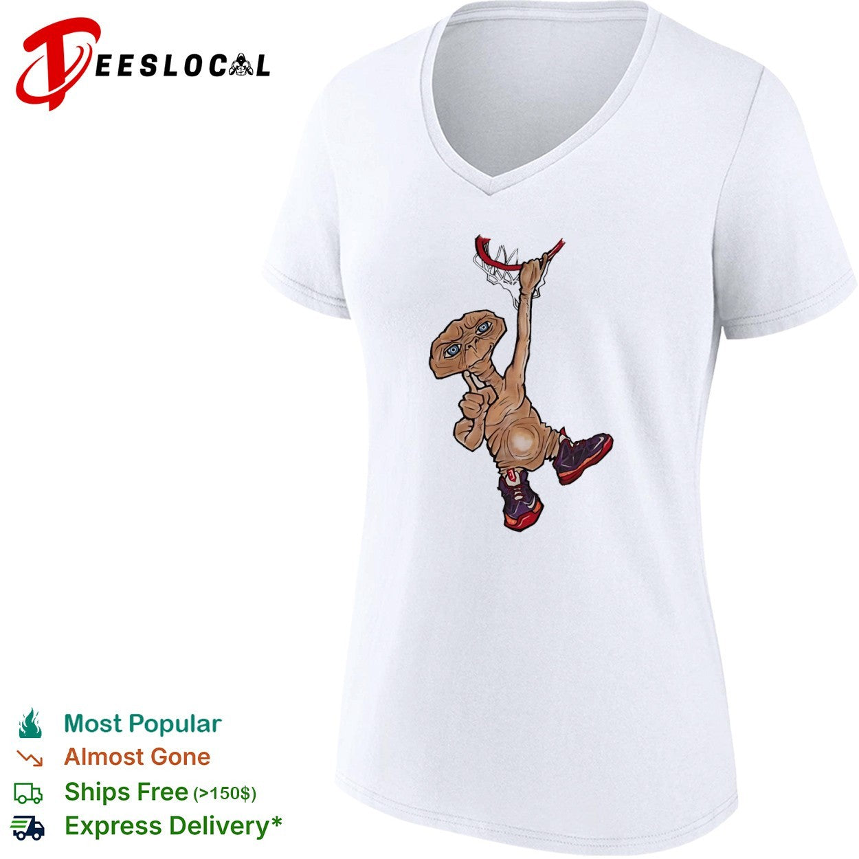 ET Dunking Basketball Movie Character Shirt