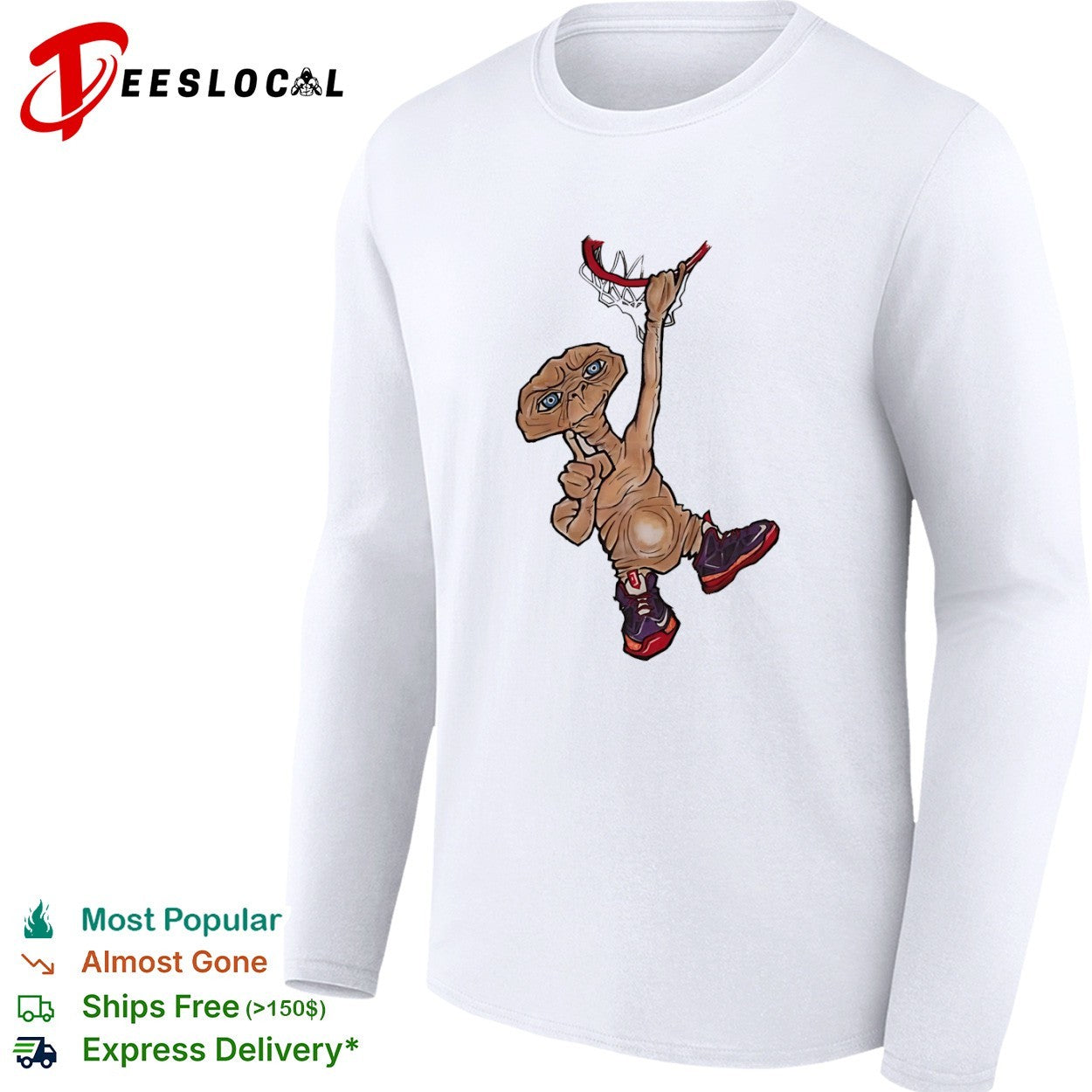 ET Dunking Basketball Movie Character Shirt