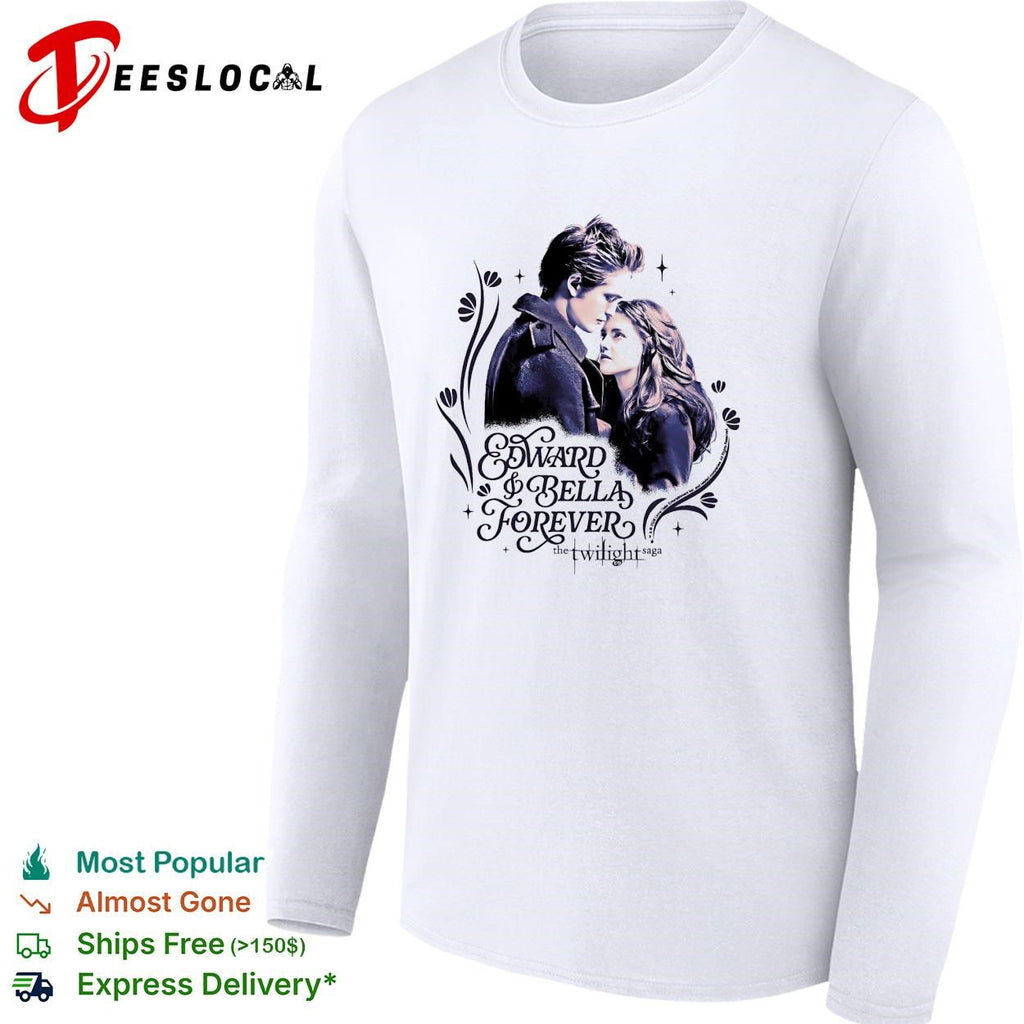 Edward and Bella forever vampire couple vintage portrait shirt