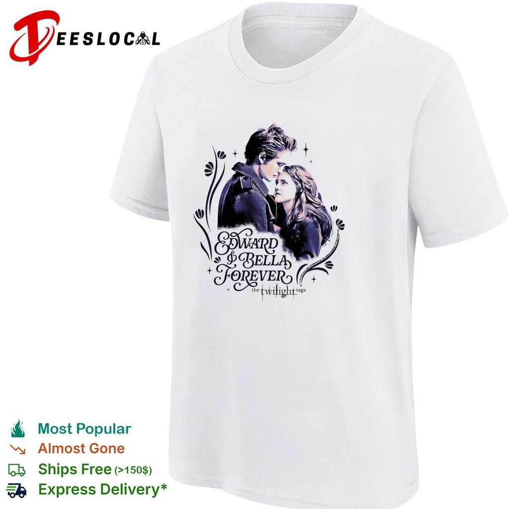 Edward and Bella forever vampire couple vintage portrait shirt