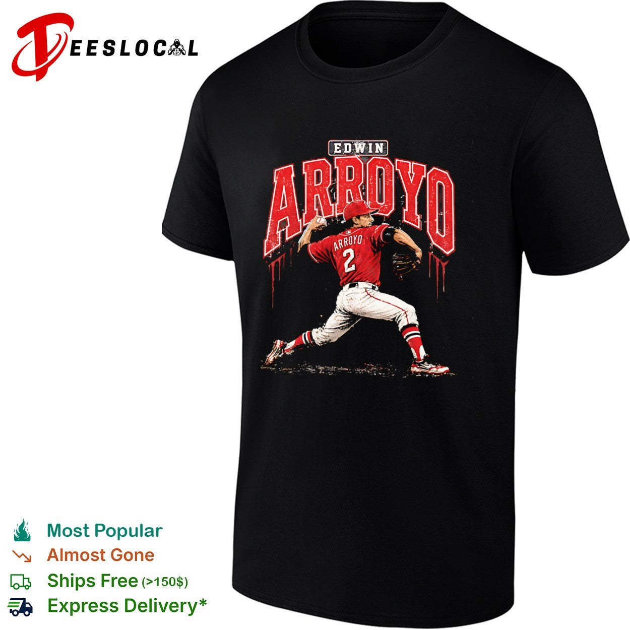 Edwin Arroyo Cincinnati Reds MLB Baseball Player