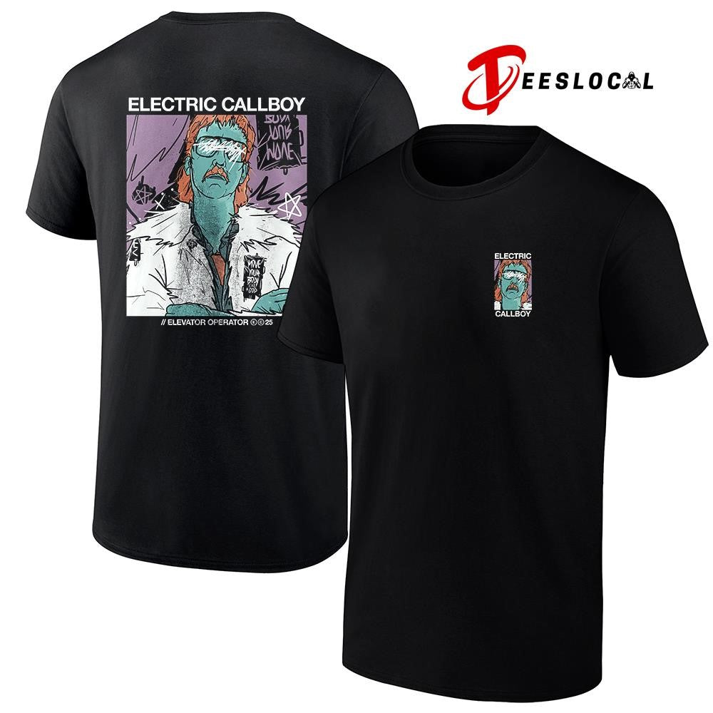 Electric Callboy elevator operator scratch shirt