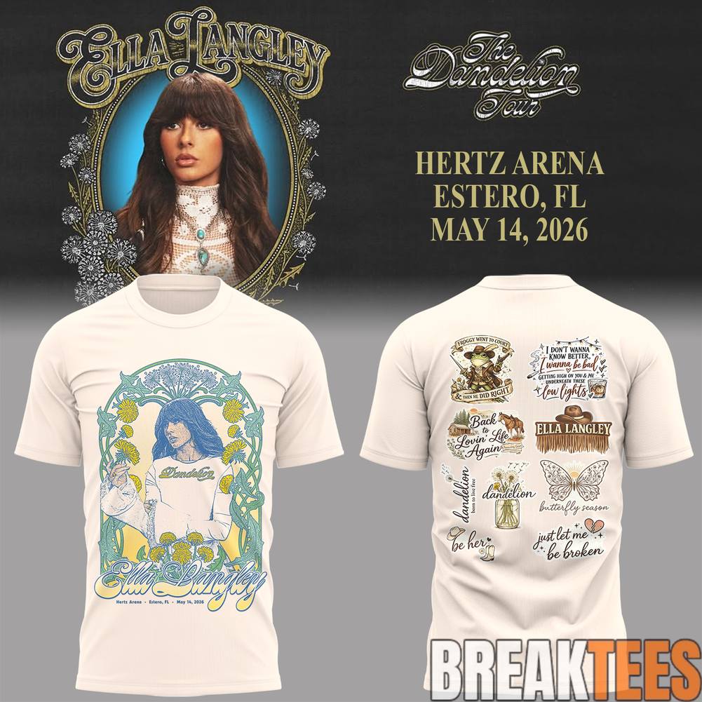 Ella Langley The Dandelion Tourat Hertz Arena Shirt