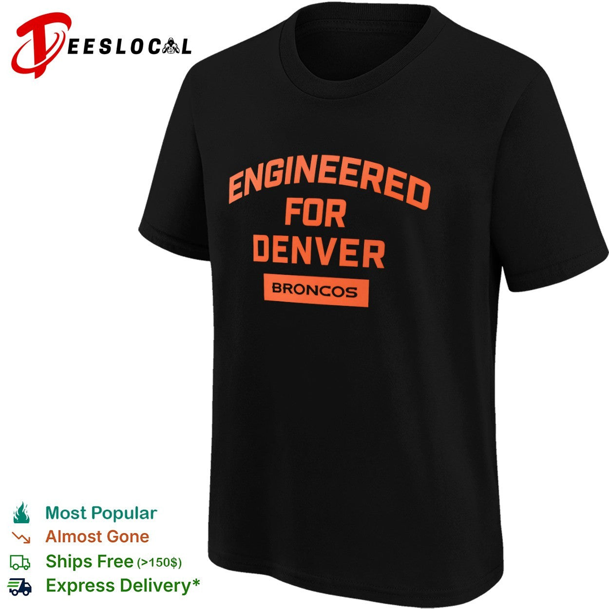 Engineered for Denver Broncos NFL football shirt