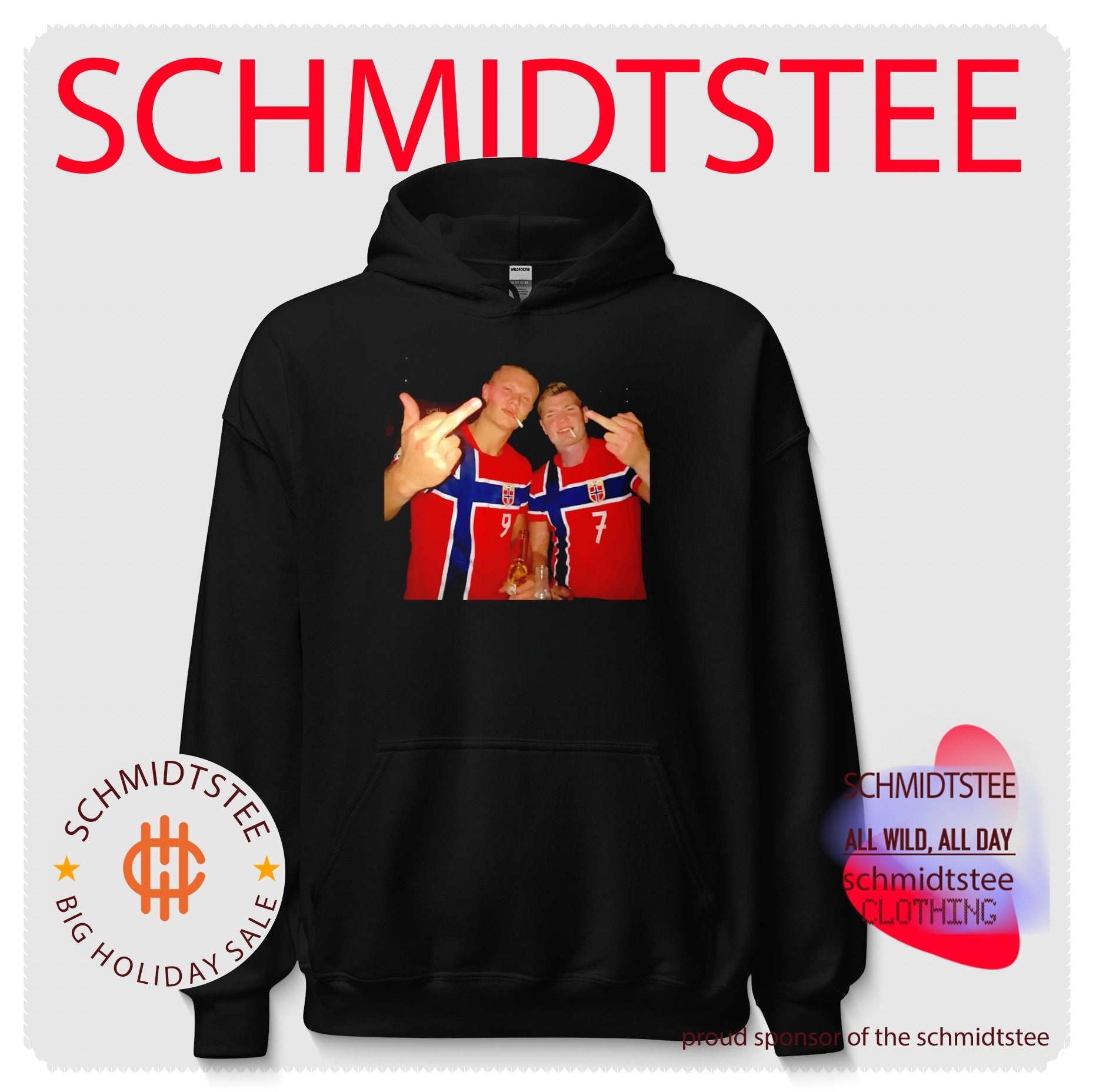 Erling Haaland and Alexander Sorloth Norway National Football middle finger shirt