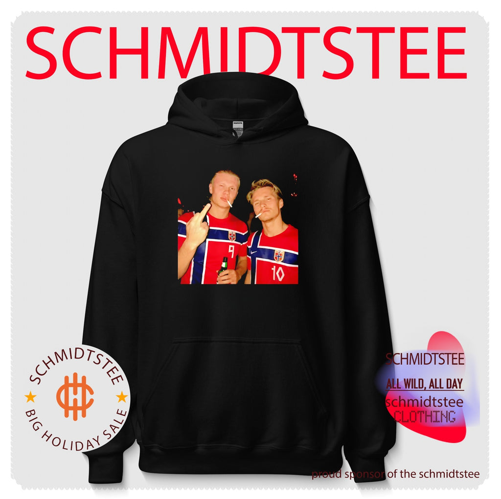 Erling Haaland and Martin Odegaard Norway smoking middle finger shirt
