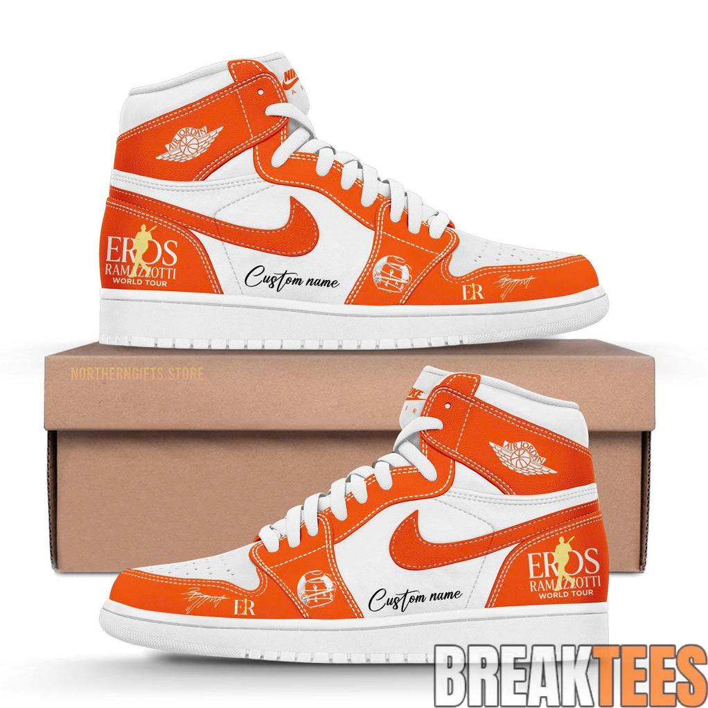 Eros Ramazzotti UNA STORIA IMPORTANTE World Tour 2026 Custom Air Jordan 1 Shoes