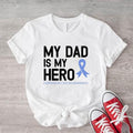 Esophageal Cancer Awareness Shirt Periwinkle Ribbon Matching Family Support Warrior Esophageal Fighter Shirt Dad Survivor Short Sleeve T-Shirts