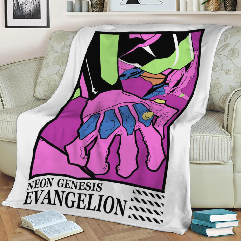 Evangelion Robot Fleece Throw Blanket