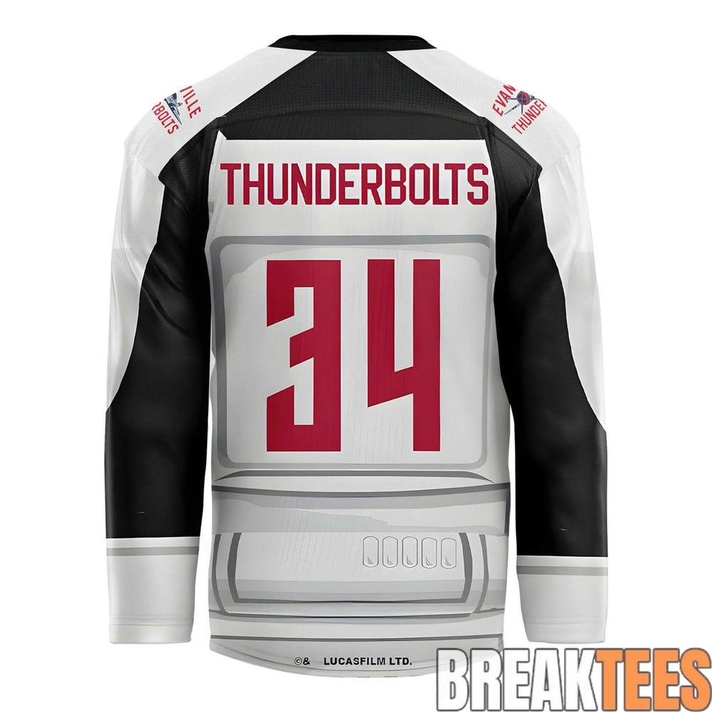 Evansville Thunderbolts 2026 Star Wars Night Custom Hockey Jersey