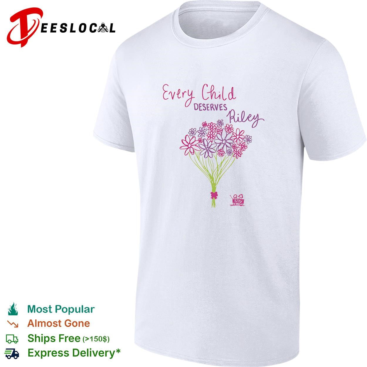 Every child deserves Riley floral bouquet shirt