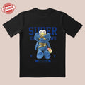 Blue Monster Printed 3D Cut & Plush Texture Streetwear Date Party Everyday T-Shirts