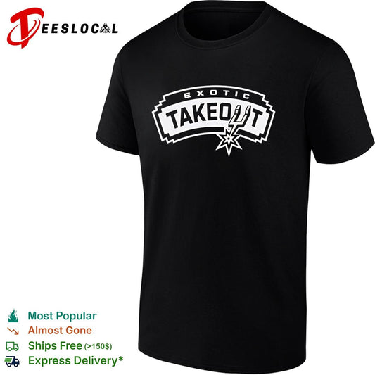 Exotic Takeout San Antonio Spurs Logo Parody Graphic Retro Font Finals 2026 shirt