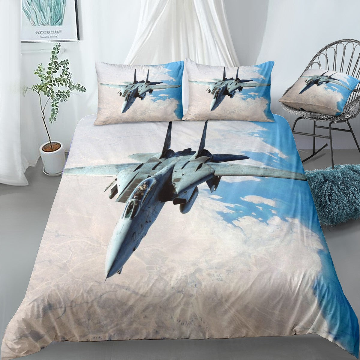 F14 Tomcat Bedding Set (Duvet Cover & Pillow Shams)