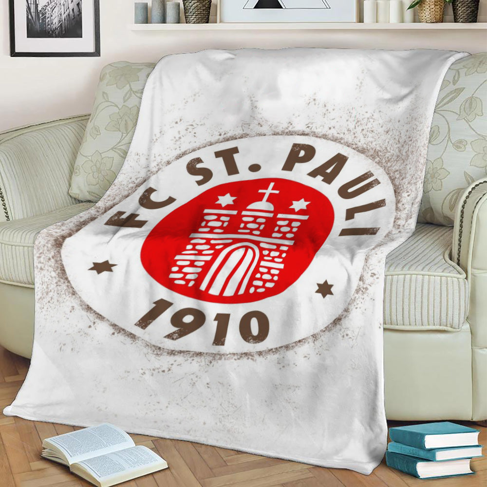 FC St Pauli Fleece Throw Blanket