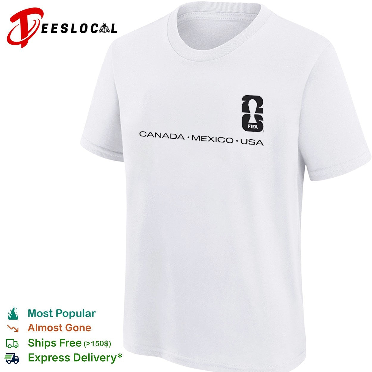 FIFA World Cup 26 Canada Mexico USA Logo Tournament shirt