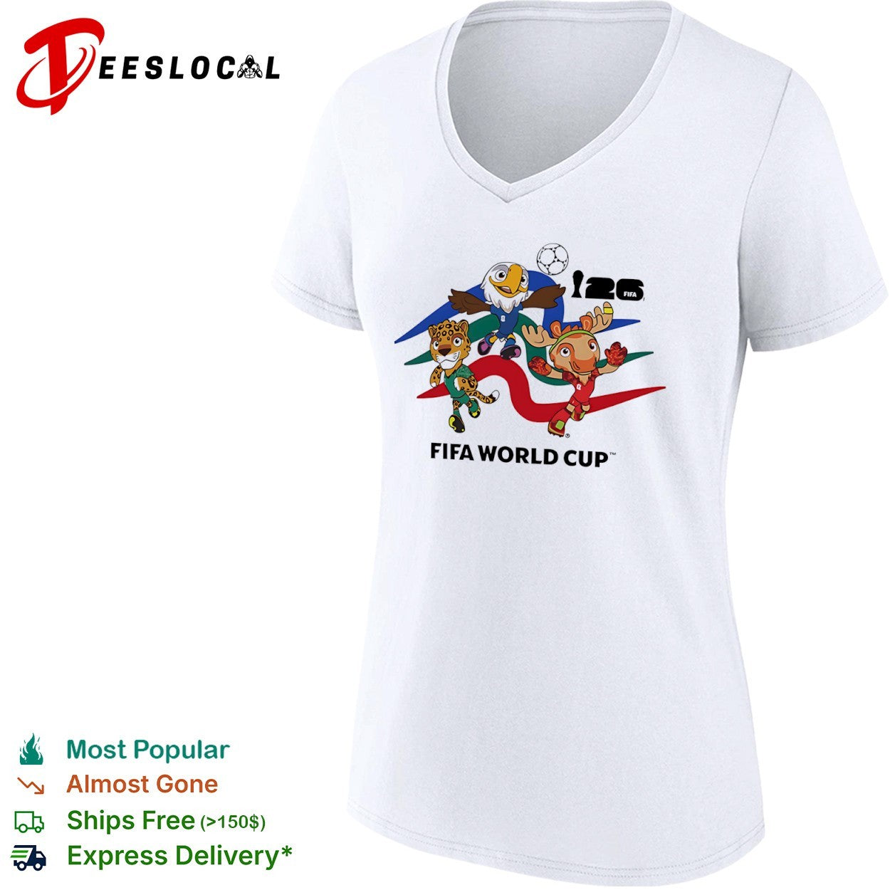 FIFA World Cup 26 Mascot Trio Eagle Jaguar Moose Soccer Tournament shirt