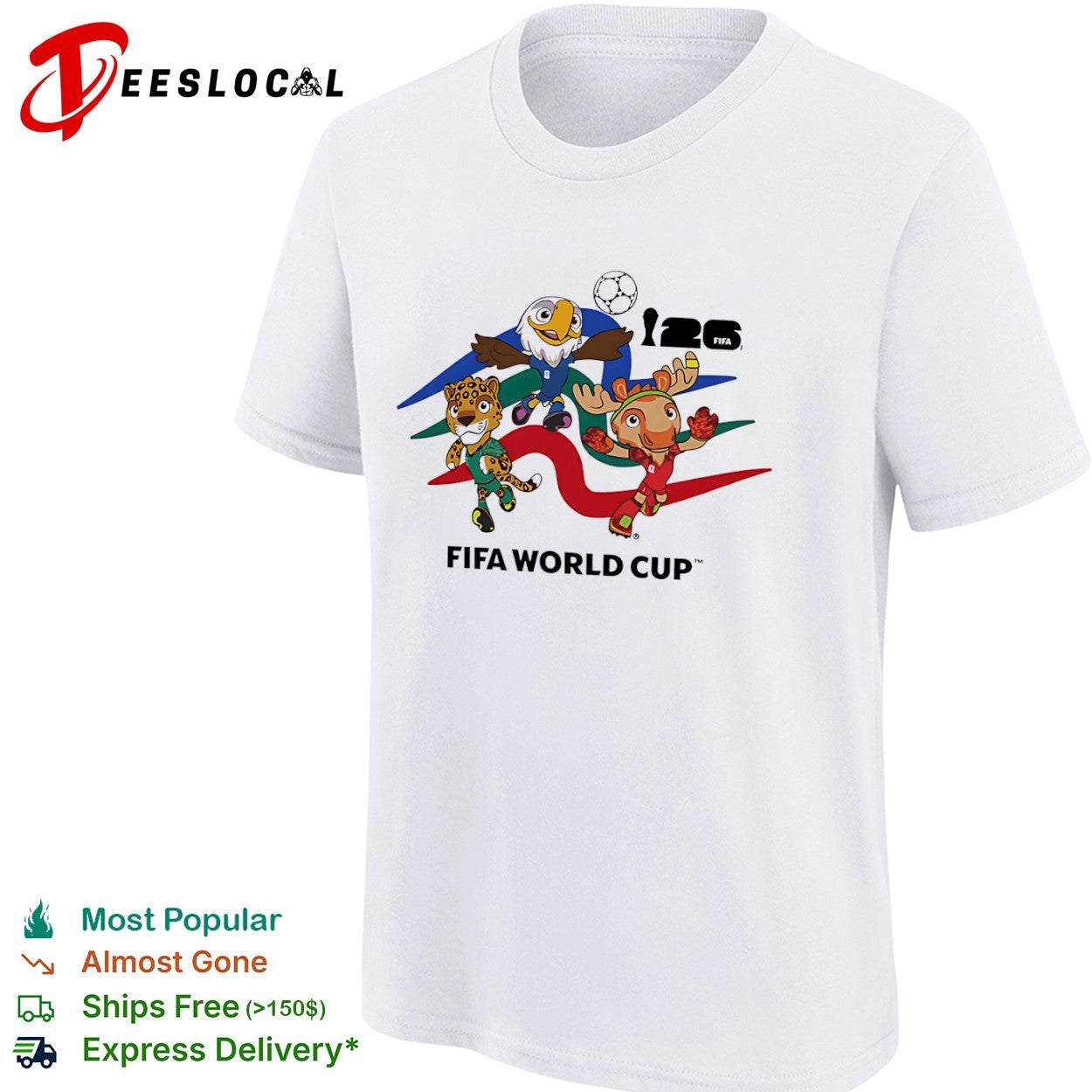 FIFA World Cup 26 Mascot Trio Eagle Jaguar Moose Soccer Tournament shirt