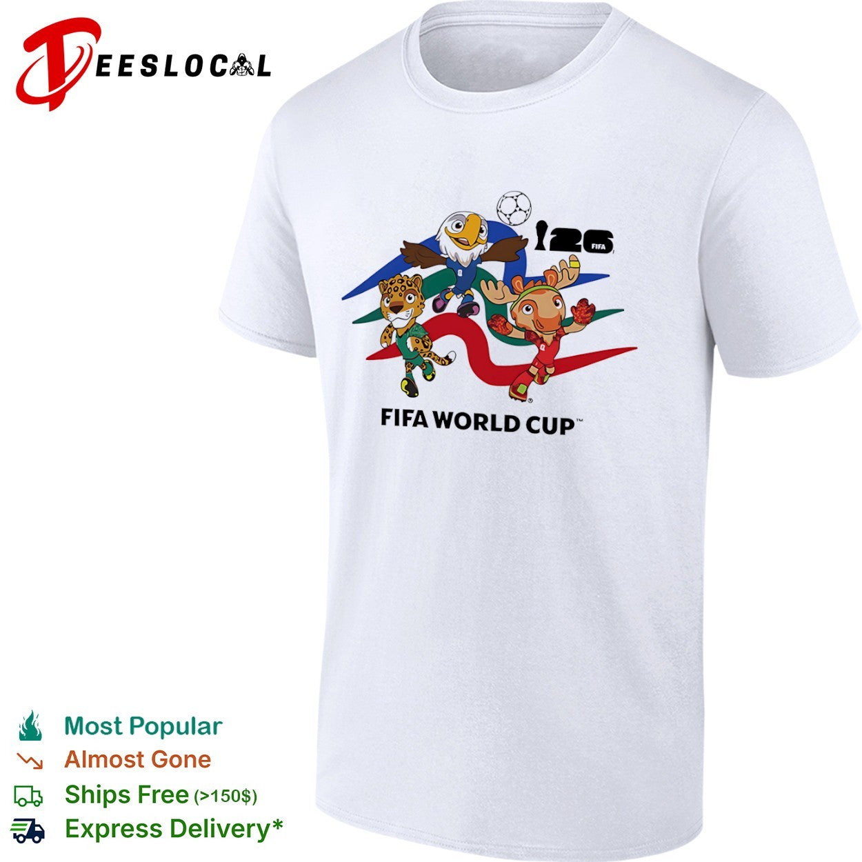 FIFA World Cup 26 Mascot Trio Eagle Jaguar Moose Soccer Tournament shirt