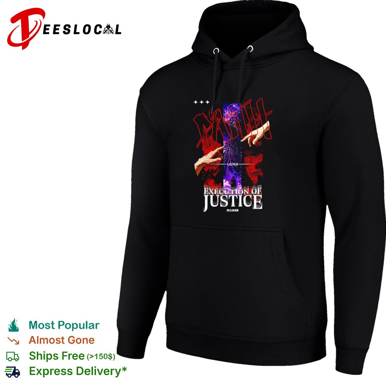 Faith Execution of Justice Milgaam Launch Creation of Adam shirt