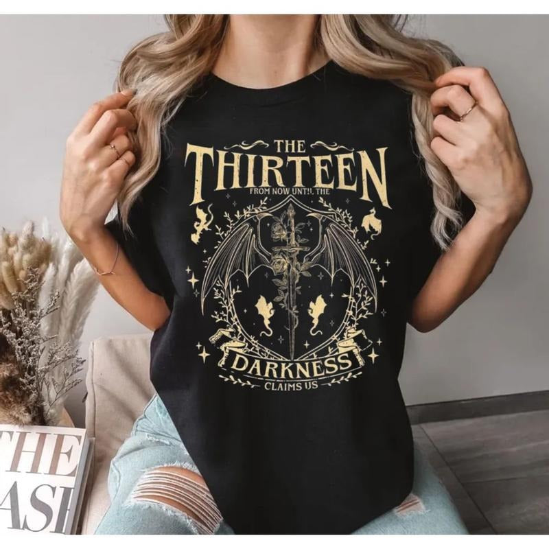Reader Darkness Claim Us Shirt Bookish Retro Thirteen Throne Glass T-Shirts