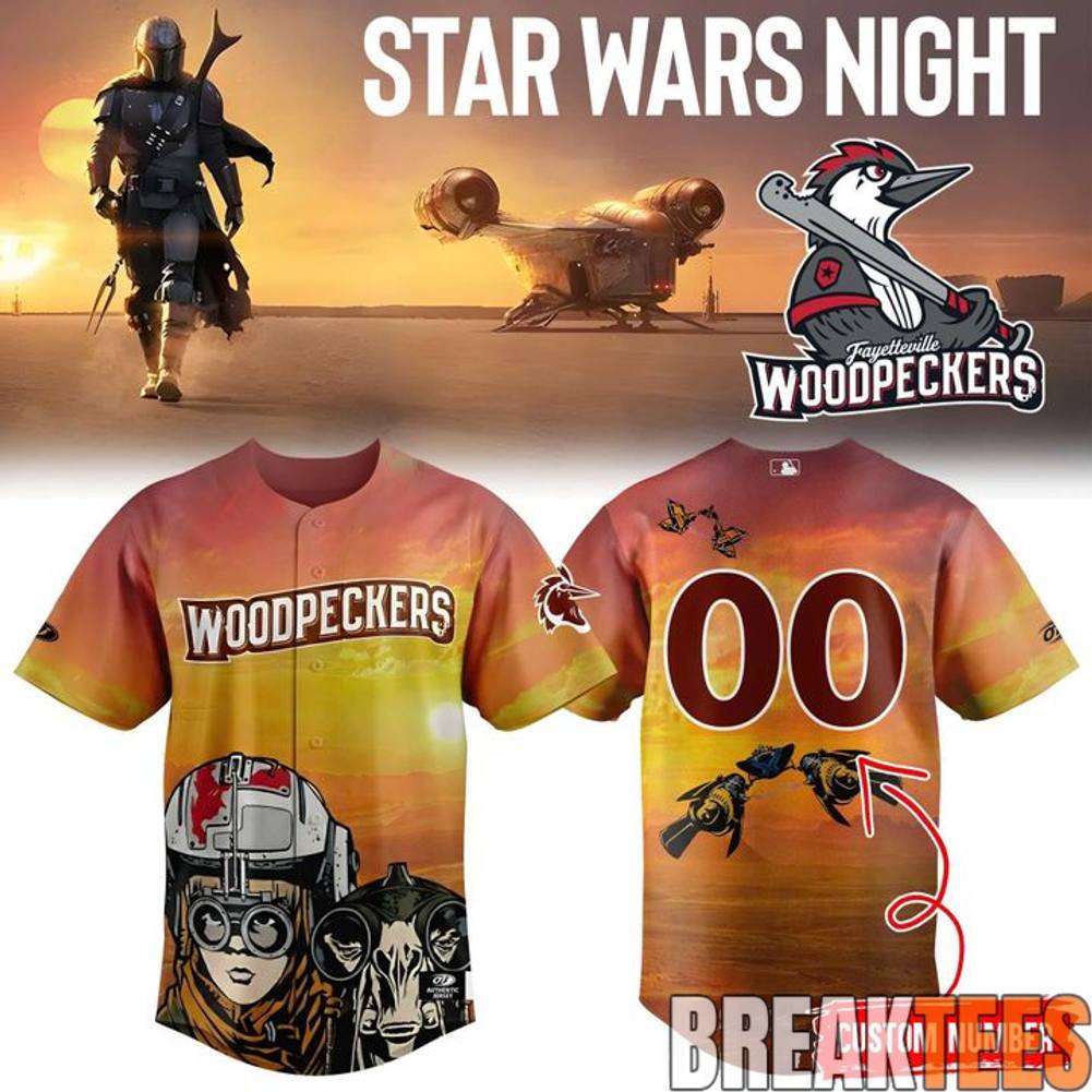 Fayetteville Woodpeckers 2026 Star Wars Night Custom Baseball Jersey