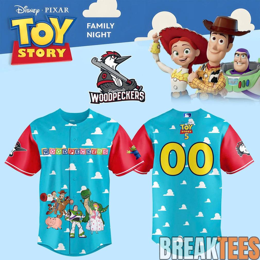 Fayetteville Woodpeckers x Toy Story Night 2026 Custom Baseball Jersey
