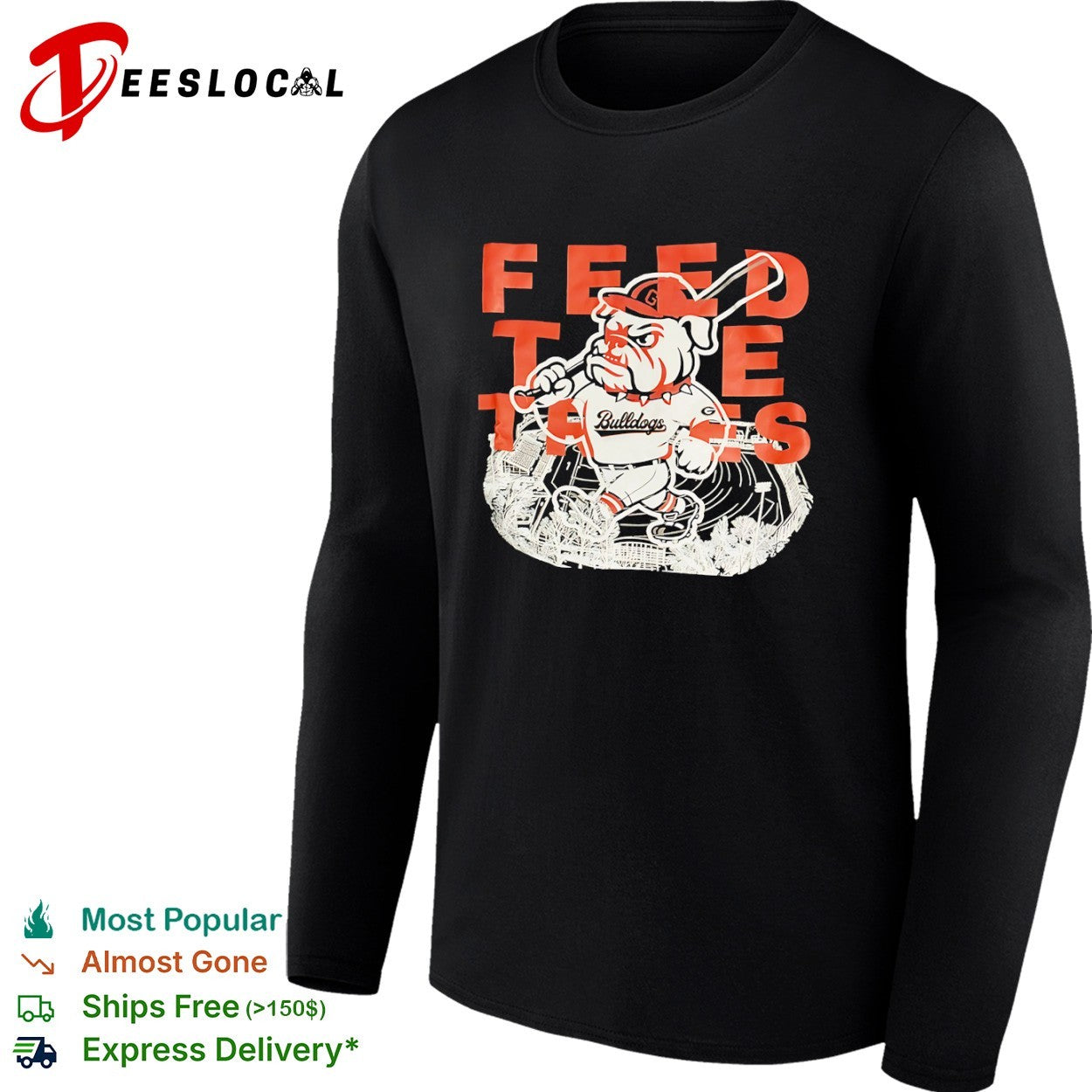 Feed the Tates Georgia Bulldogs baseball mascot Sanford Stadium shirt