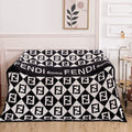 Designer black throw blanket 925