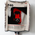 Ferrari F40 poster Woven Tapestry Throw Blanket with Fringe